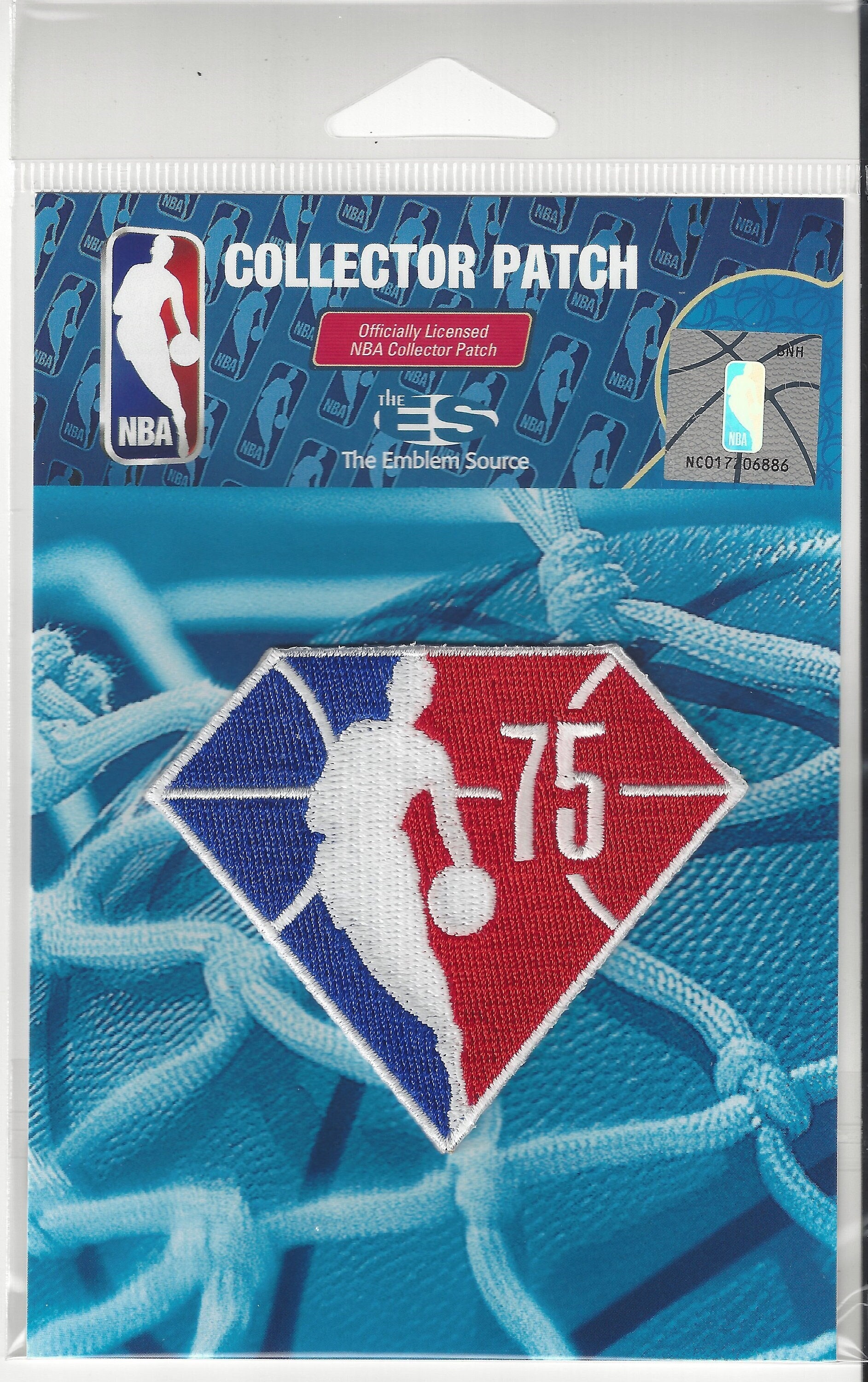 2021 / 2022 NBA 75th Anniversary Official Jersey Sleeve Patch in Pkg 3" x 2 1/2"