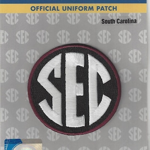 South Carolina SEC Conference Patch 2 1/2&quot; Round Official NCAA Logo Iron or Sew