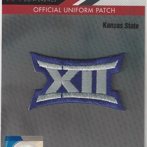 Kansas State Big 12 Conference Patch 2 1/2&quot; x 1 1/2&quot; Official NCAA Logo Iron or Sew