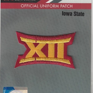 Iowa State Big 12 Conference Patch 2 1/2&quot; x 1 1/2&quot; Official NCAA Logo Iron or Sew
