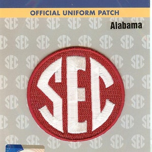 Alabama SEC Conference Patch 2 1/2&quot; Round Official NCAA Logo Iron or Sew