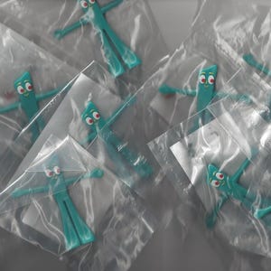 10 Count Lot Gumbitty Gumby 3&quot; Bendable Packaged Posable & Flexible