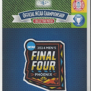 2024 Mens Final Four Patch Official NCAA March Madness Basketball Logo 2" x 2 1/2" UConn Purdue NC State Alabama