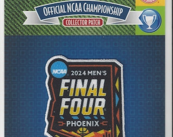 Parche de la Final Four masculina de 2024 Logotipo oficial de baloncesto de March Madness de la NCAA 2" x 2 1/2" UConn Purdue NC State Alabama