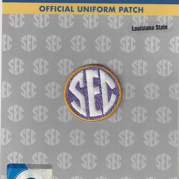 LSU SEC Conference Patch 1 1/4" Round Official NCAA Logo Iron or Sew