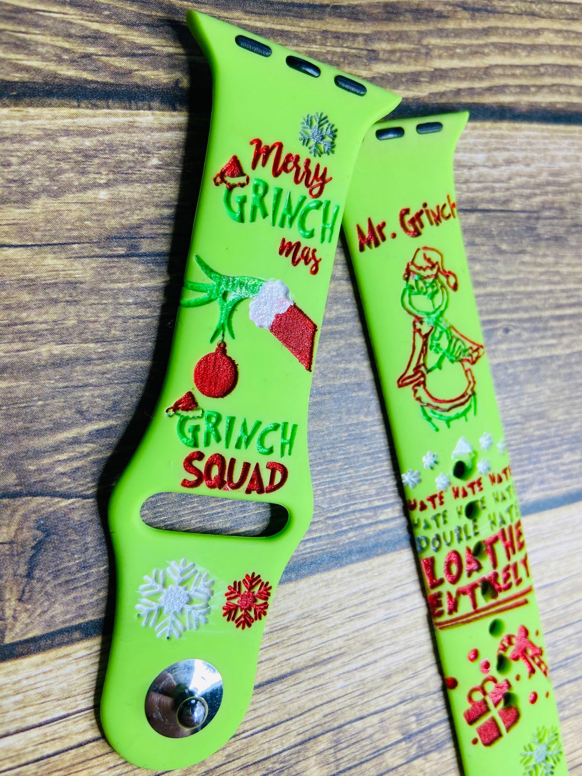 Apple Watch band Grinch custom apple watch engraved apple Etsy