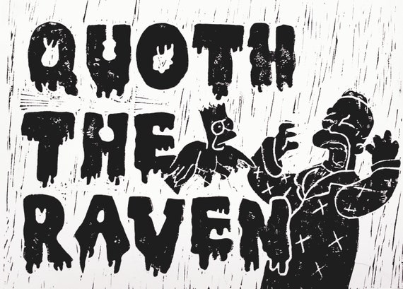 The Simpsons Quoth the Raven Print | Etsy