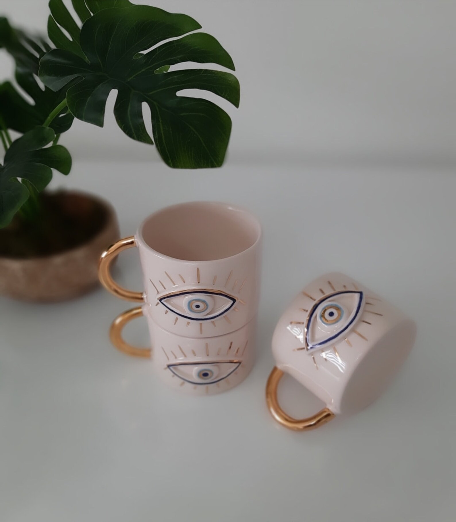 Vision Mug evil eye mug evil eye cup handmade ceramic Etsy