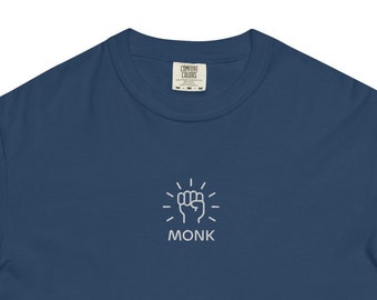 Monk Embroidered Tee | DnD Class | Minimalist | Simple | TTRPG Gift