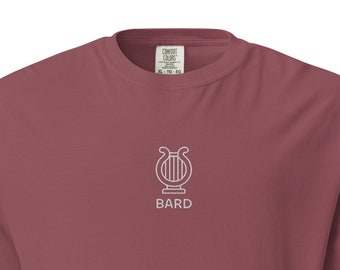 Bard | DnD Class | Minimalist Embroidered Tee | Subtle