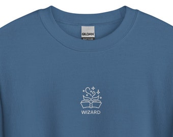 Embroidered Wizard Crewneck | Minimalist DnD | DnD Class | Arcane Scholar