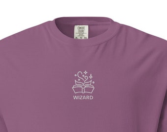 Wizard Embroidered Tee | Minimalist DnD | Arcane Scholar | DnD Class