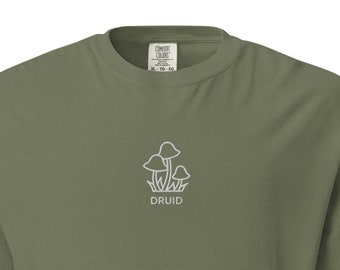 Embroidered Druid Tee | Minimalist DnD | Gift for TTRPG players