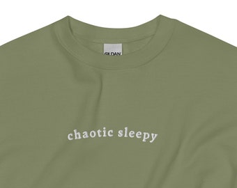 Chaotic Sleepy Crewneck | Funny Alignment Chart | DnD gift | TTRPG | Minimalist
