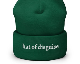 Hat of Disguise Embroidered Cuffed Beanie | DnD Hat | Gift | Funny TTTRPG |