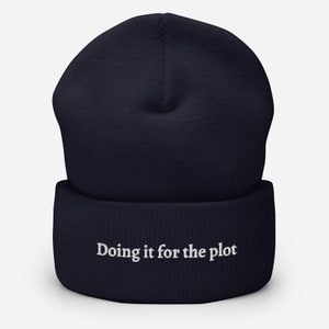 Doing It For The Plot Beanie | RPG | TTRPG | Embroidered | Adventure | Main Character