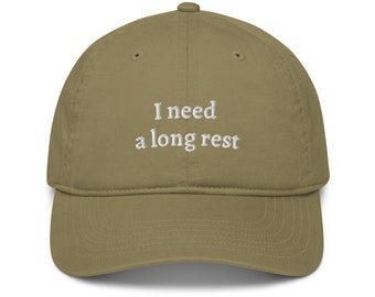 I Need A Long Rest | Baseball Cap | Minimalist DnD | DnD Humor