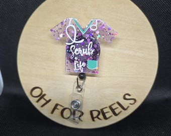 Scrub Life Acrylic Badge Reel