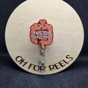 GI Colon Acrylic Badge Reel