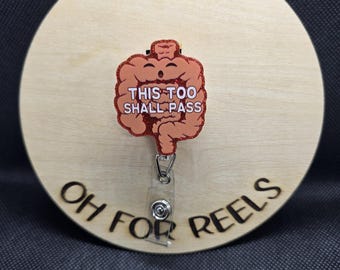 GI Colon Acrylic Badge Reel