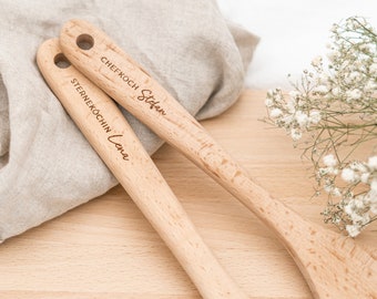 Kochlöffel personalisiert, Küchenhelfer aus Holz, Geschenk Mama, Geschenkidee Freundin | CHEFKOCH