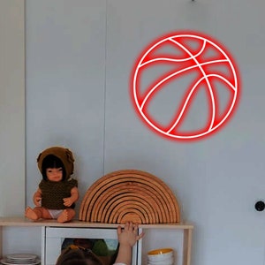 Custom Neon Sign Basketball Neon Signs NBA Wall Art decor for Wall home bedroom Noen Light Decorations birthday party gift