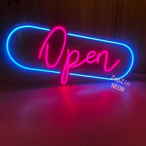 Open Neon Bar Sign LED Sign For Restaurant Bar Shop Store Door Sign Wall Decor Business Store Sign Custom Neon Sign image 6