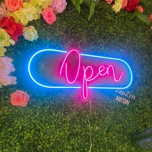 Open Neon Bar Sign LED Sign For Restaurant Bar Shop Store Door Sign Wall Decor Business Store Sign Custom Neon Sign image 4
