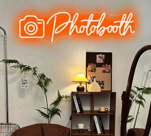 Panneau LED Néon 'Studio Photo' - Décoration Murale Éclairage Pour Business, Bureau Ou Événement (Alimenté USB)