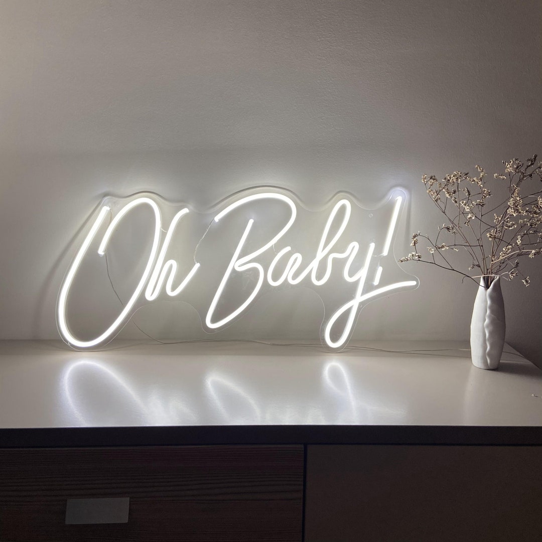 Oh Baby Neon Light LED, Sign Lights for Mount Decoration, Night-light ...