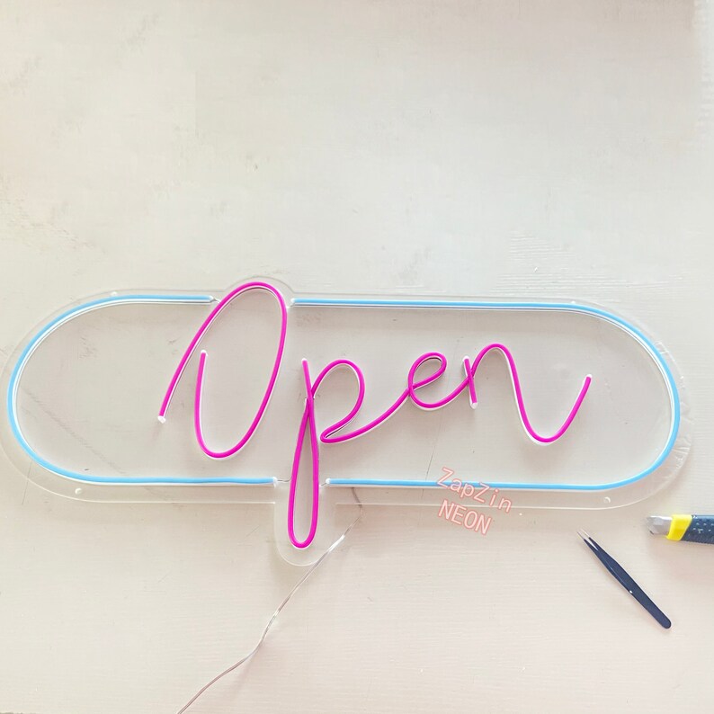 Open Neon Bar Sign LED Sign For Restaurant Bar Shop Store Door Sign Wall Decor Business Store Sign Custom Neon Sign image 8