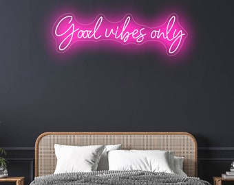 Good Vibes Only,Custom Neon Sign,LED Neon sign bedroom, Wall Art Party decor,pink neon light Birthday Gifts for Her