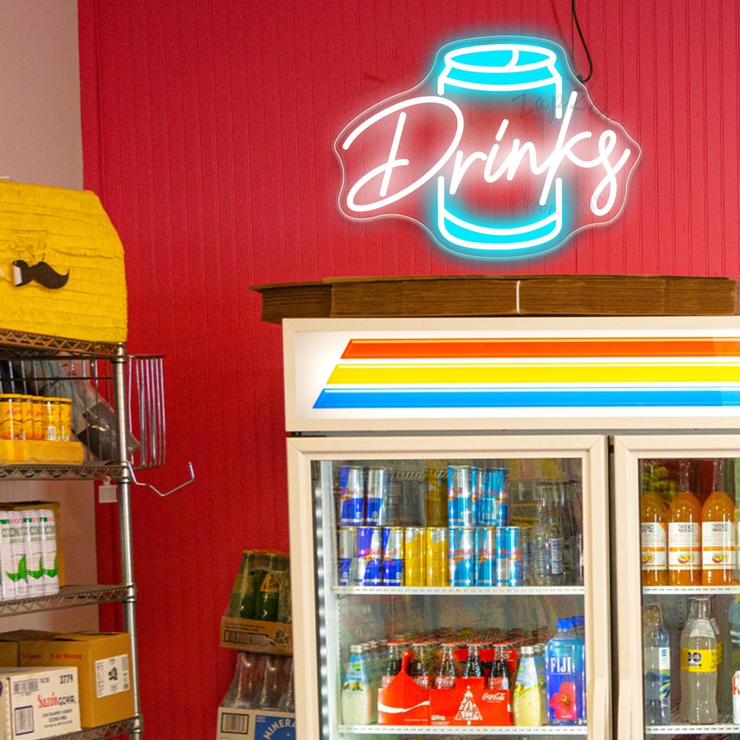 Custom Drinks Neon Sign, Fruit Drinks USB Powered Led Neon Light ...