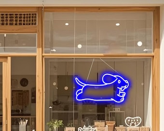 Custom puppy neon sign , Sausage Dog neon light , personalized Dog sign for pet store wall Pet Snack Shop Doorway decor, pet salon sign