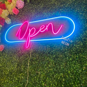Open Neon Bar Sign LED Sign For Restaurant Bar Shop Store Door Sign Wall Decor Business Store Sign Custom Neon Sign image 2