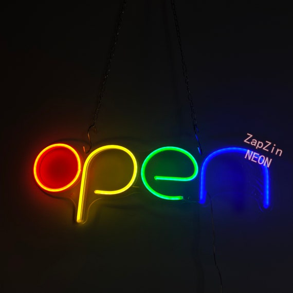 OPEN Neon Sign LED Light Store Door hanger "OPEN" light 