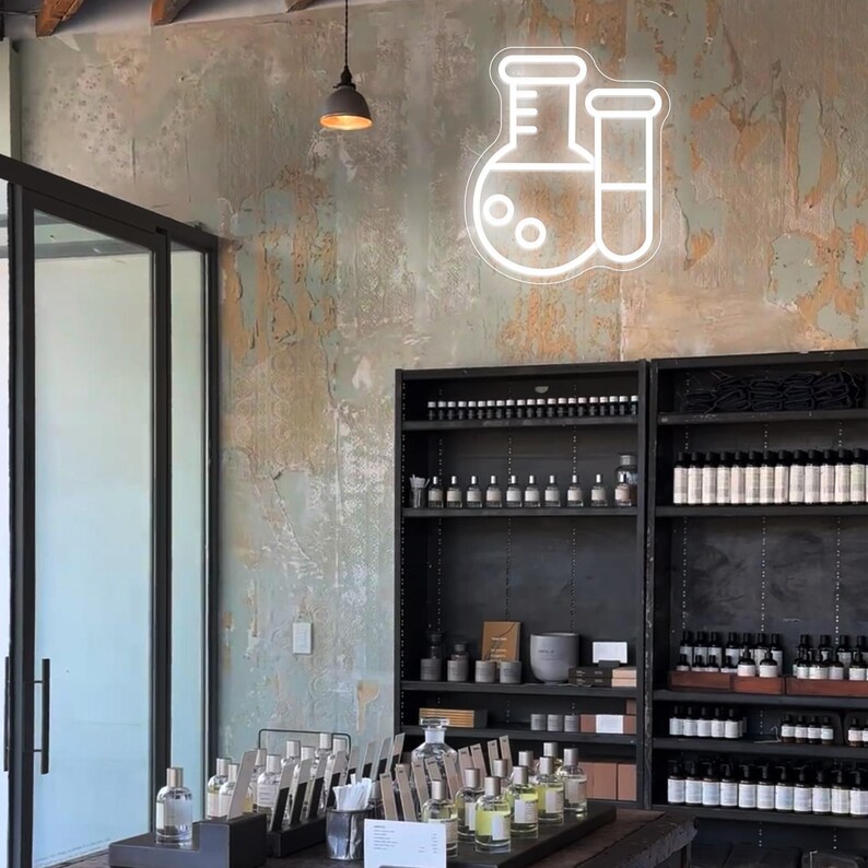 Custom Science Beaker Neon Sign, Science Classroom Laboratory Wall ...