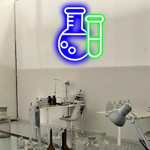 Custom Science Beaker Neon Sign, Science Classroom laboratory wall Decor,Science neon Sign, Science Professor Gifts, Chemistry Teacher Gift