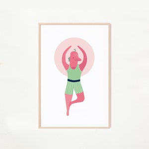 Pink Bird Dancer Nursery Wall Print, Digital Download Print, Baby Girl Room Decor, Art Digital print, Nursery Wall Art, Nursery room Decor