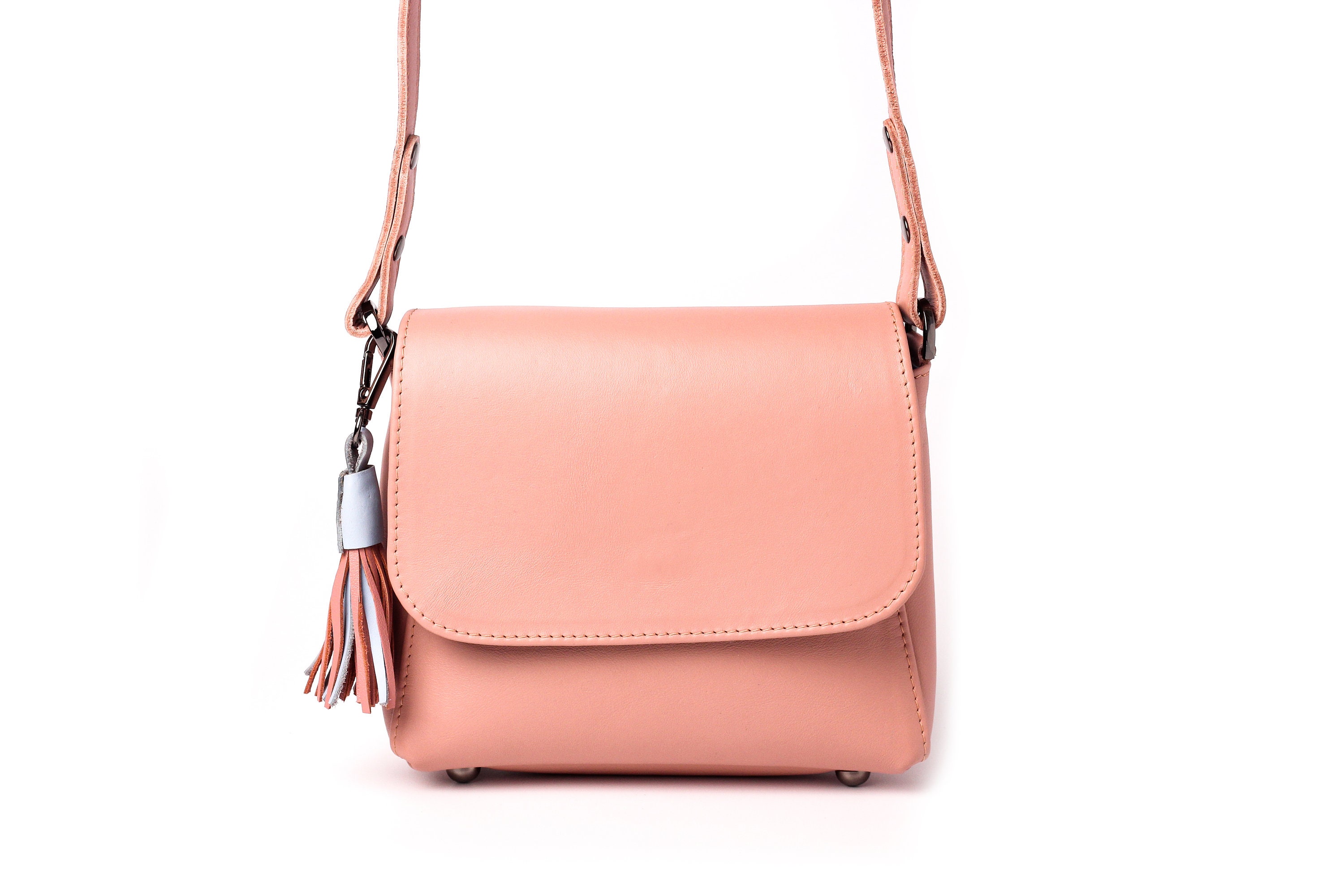 Crossbody Leather Bag Women Pink Shoulder Bag Genuine Leather Etsy