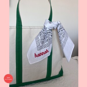 Personalized Embroidered Bandana Custom handkerchief Bachelorette Gift Party Favor image 2