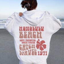 Beach Hoodie, Aesthetic Hoodie, Trendy Hoodie With Words On Back Hoodie, Aesthetic Hoodies With Words On The Back, Hoodie With Words On Bac