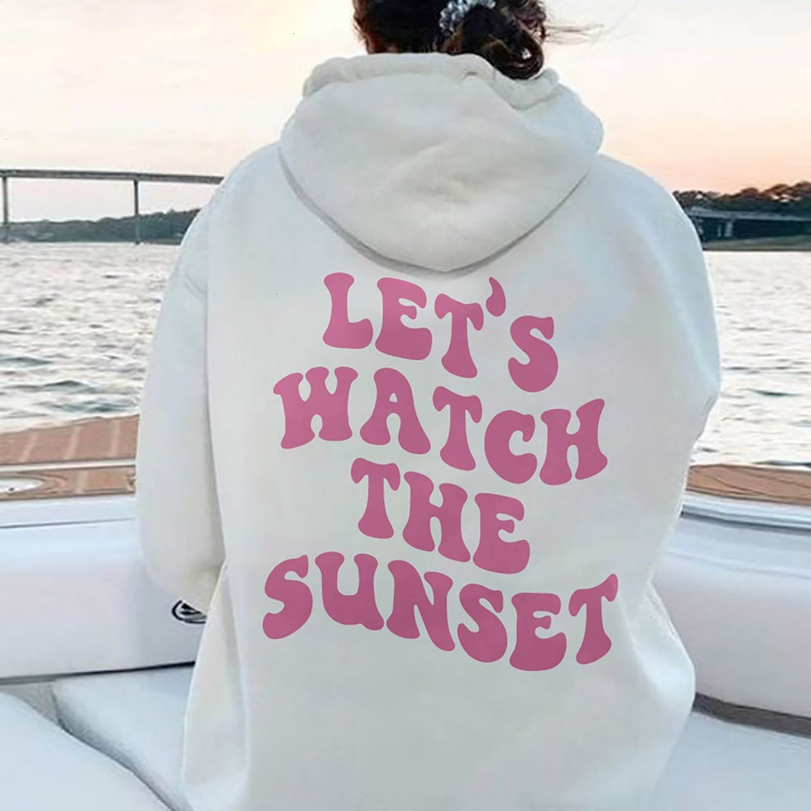 Let's Watch the Sunset on Back Sweatshirt Hoodie Etsy Let's Watch the Sunset on Back Sweatshirt Hoodie Etsy