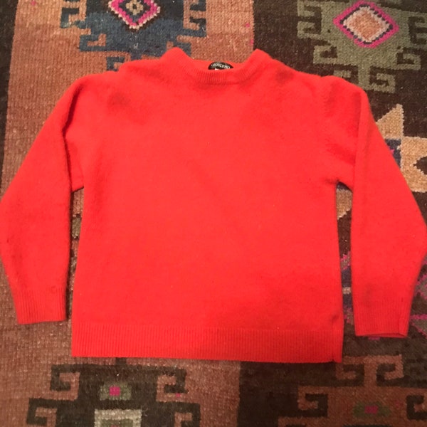 Vintage cherry red lambswool sweater