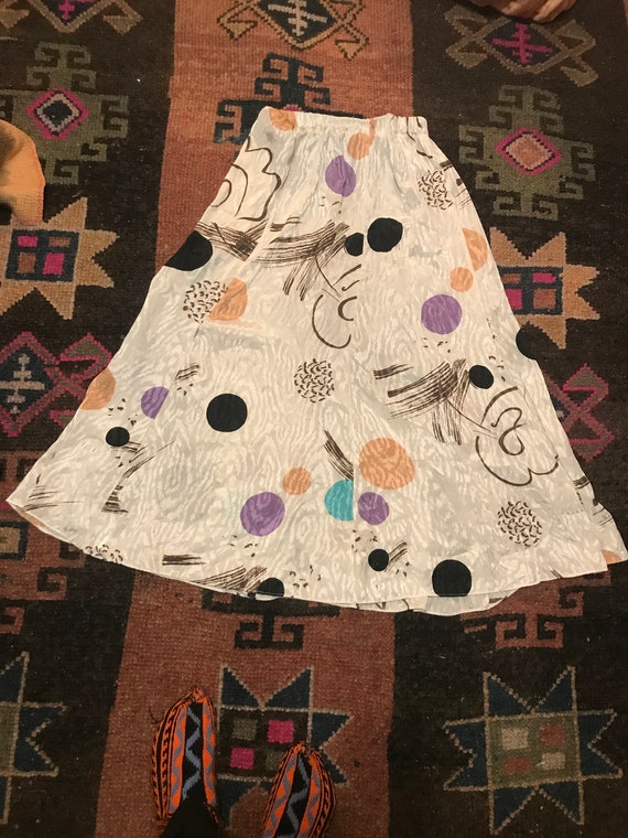 Vintage abstract print skirt