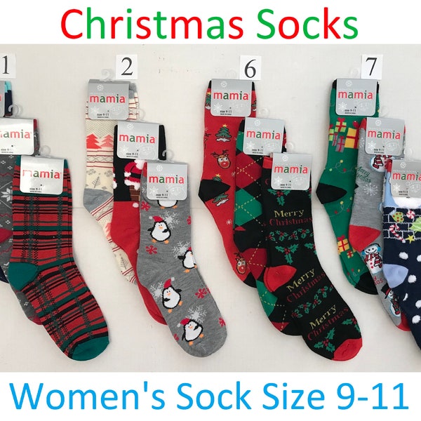 Christmas Socks - 3 pair Packs of Crew Length Socks (Post #94)