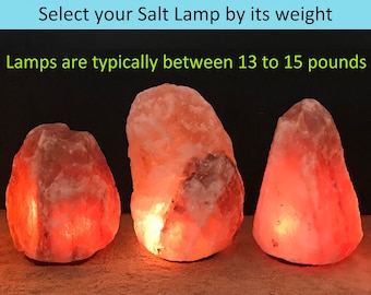 Natural Pink Himalayan Salt Lamp (12-16 lbs) with Bulb & Cord