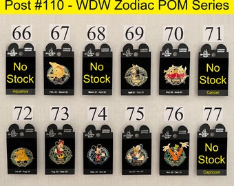 WDW Trading Pins, Zodiac POM Series, Retired and Limited Edition - (Condition: New) (Post 110)