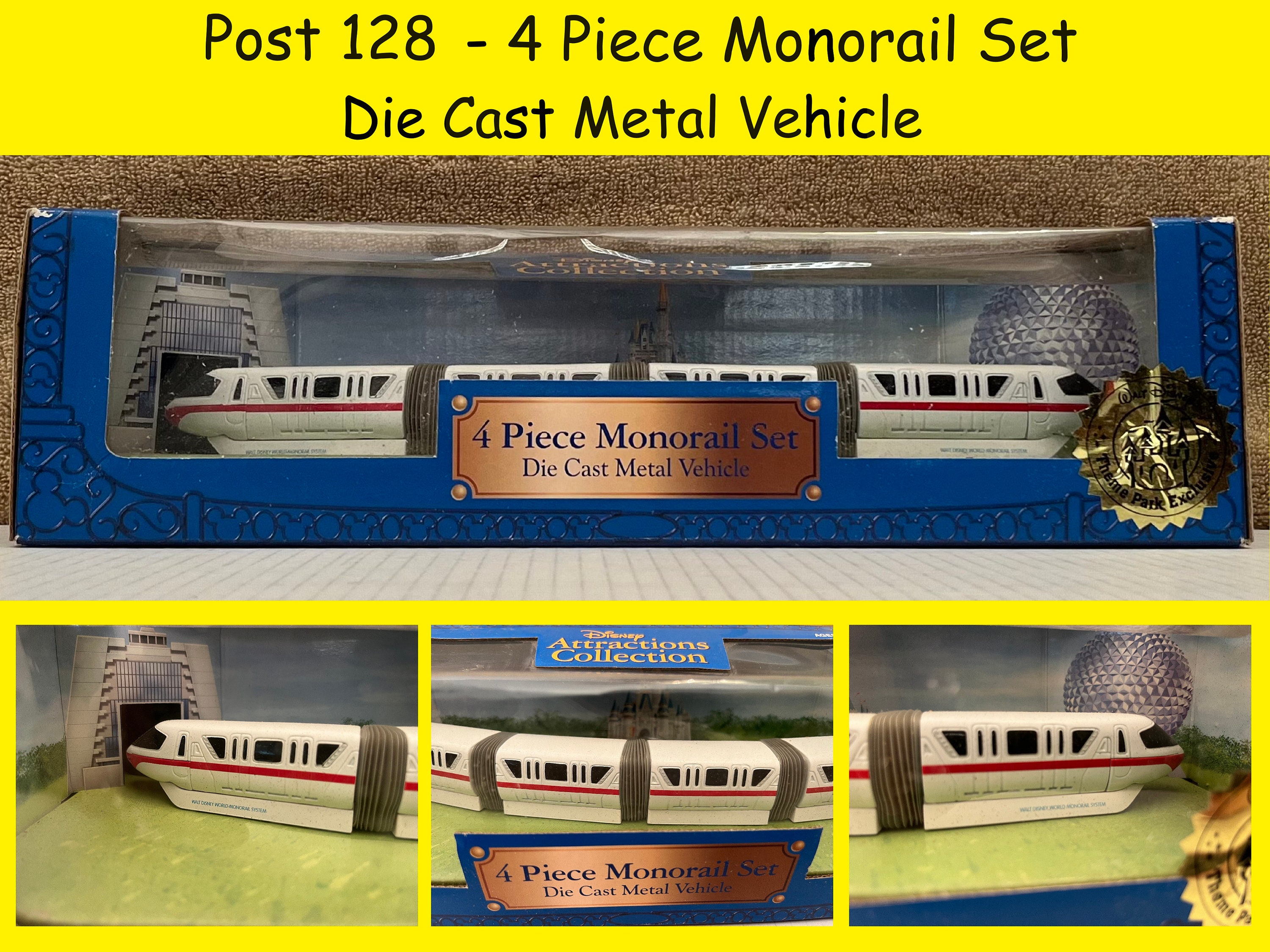 鉄道模型 Disney Monorail 4 Piece Die Cast l Disney Parks Attractions Collection Monorail 4 Piece Die