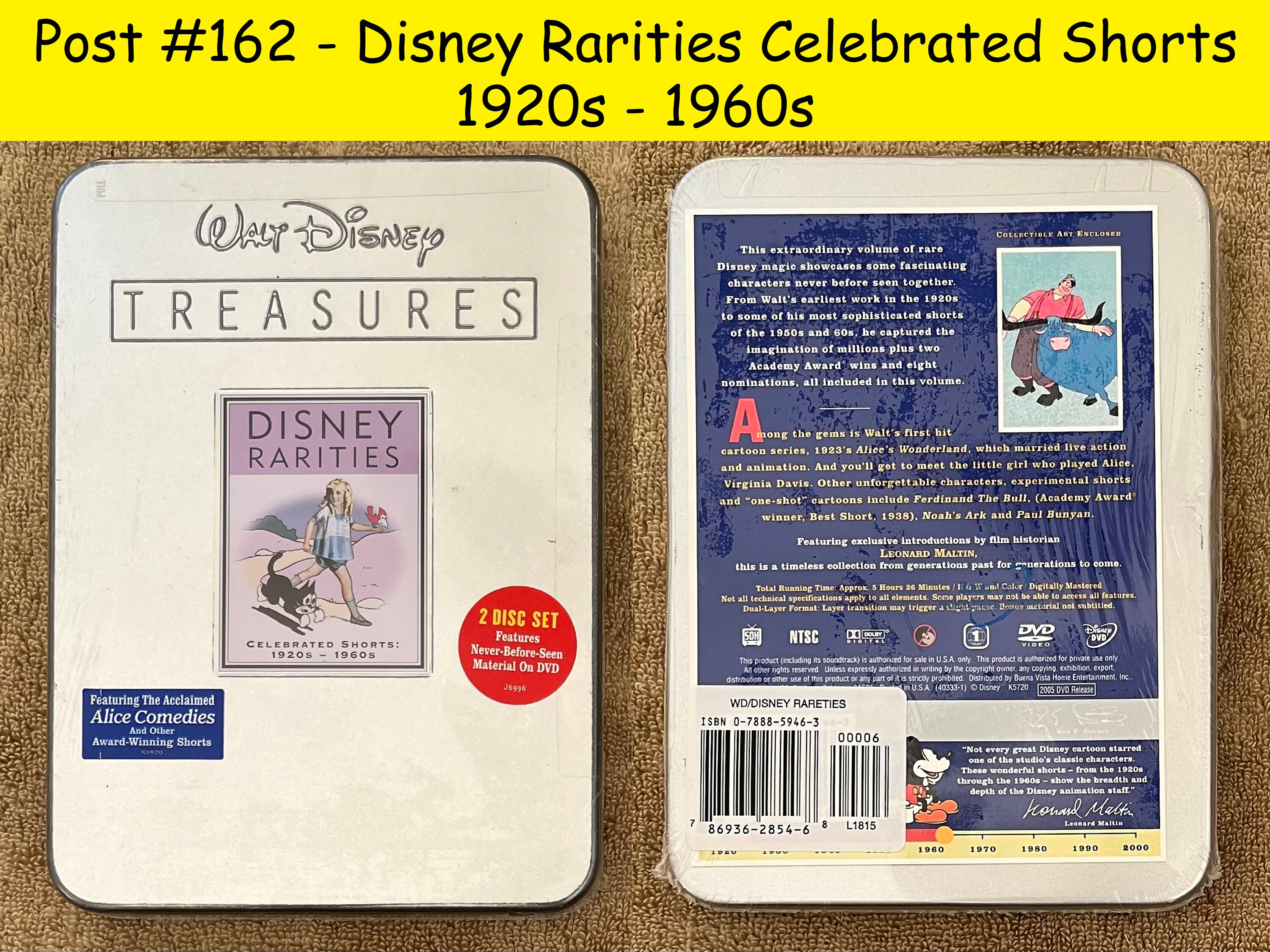 DVD Set - Disney Rarities Celebrated Shorts, Vintage Walt